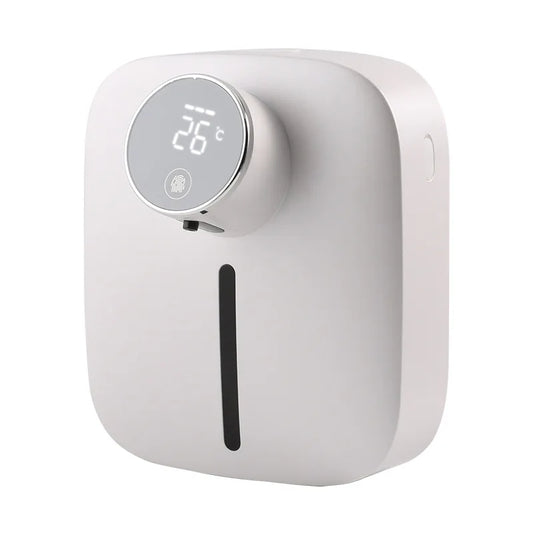Wall-mounted Automatic Soap Dispenser Multifunctional Infrared Sensor LED Digital Display Touchless Foam USB Rechargeable
