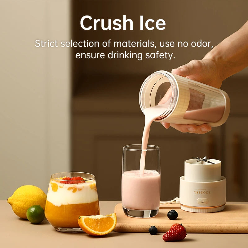 340ML portable Juicer Wireless with straw Electric Blender for juice milkshake ce cube food supplement Smoothie Mixer
