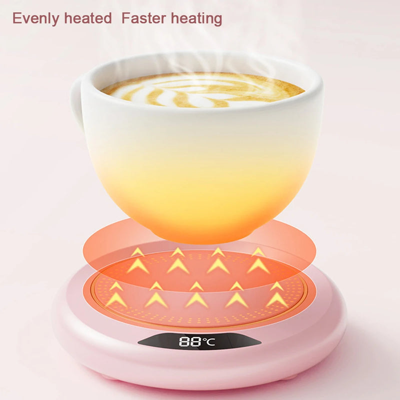Coffee Mug Warmer USB Constant Temperature Coaster 3-Gear Cup Warmer Milk Tea Water Heating Pad Cup Heater for Home Office