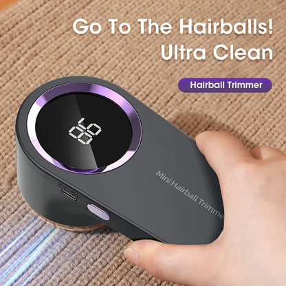 Electric Hairball Trimmer LED Digital Display Fabric Lint Remover USB Charging Portable Professional Lint Remover Household